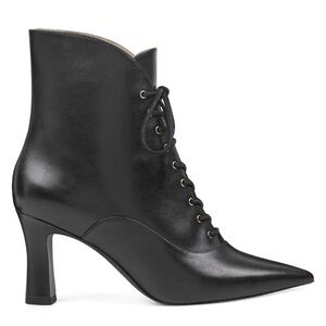 Nine West Black Heeled Witchy Boots patent leather